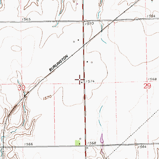 Topographic Map of Cottonwood College School (historical), NE