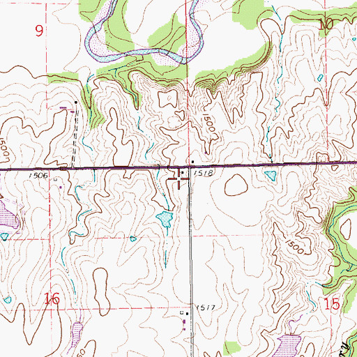 Topographic Map of Sandy Academy School (historical), NE