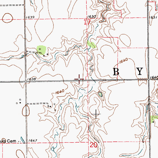 Topographic Map of Lone Star School (historical), NE