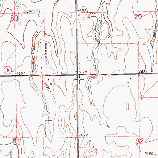 Topographic Map of Fair View School (historical), NE