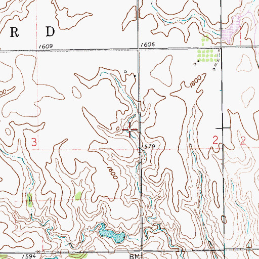 Topographic Map of Township of Stoddard, NE