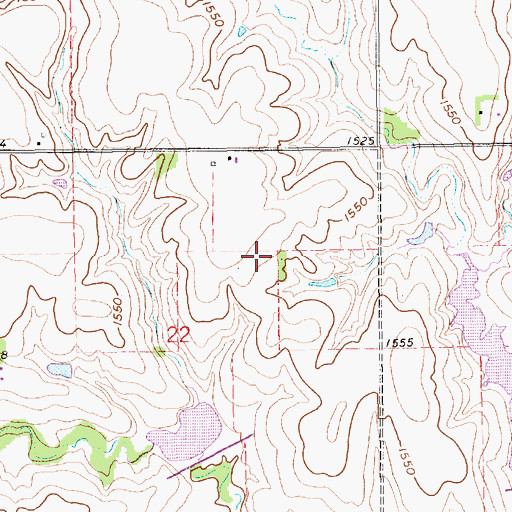Topographic Map of Township of Hubbell, NE