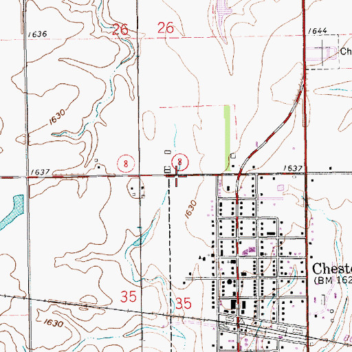 Topographic Map of Township of Chester, NE