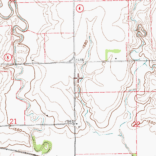 Topographic Map of Township of Carleton, NE