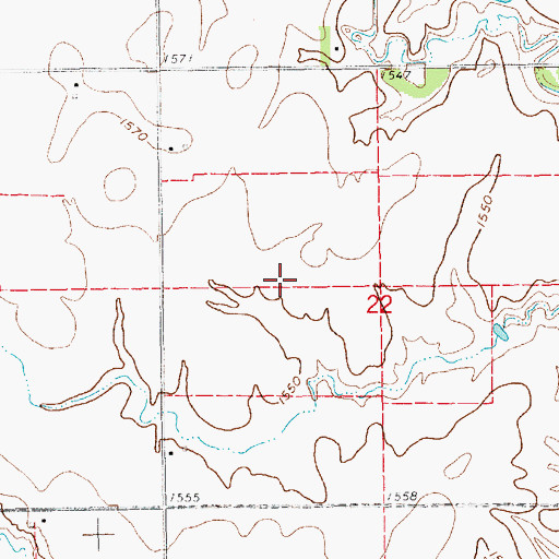 Topographic Map of Township of Bruning, NE
