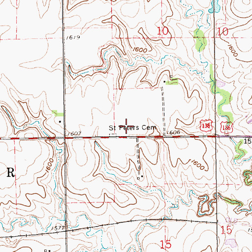 Topographic Map of Immanuel Lutheran Parochial School (historical), NE