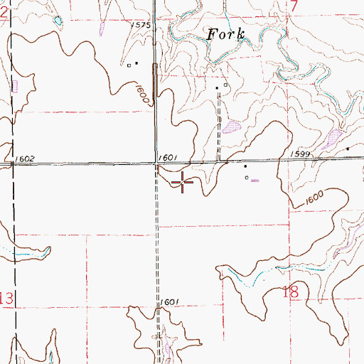 Topographic Map of North Friedensau School (historical), NE
