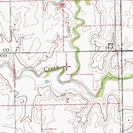 Topographic Map of Bruning Dam Campground, NE