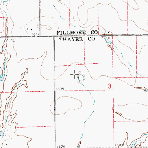 Topographic Map of Prairie Marsh West State Wildlife Management Area, NE