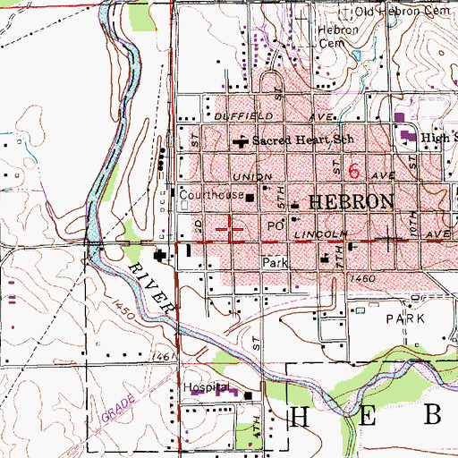 Topographic Map of Ourada Chiropractic, NE