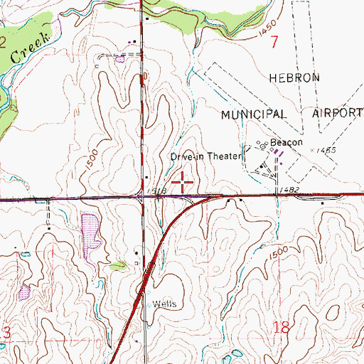 Topographic Map of Hebron Country Club, NE