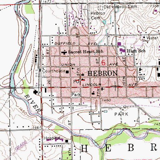 Topographic Map of Presbyterian Church, NE