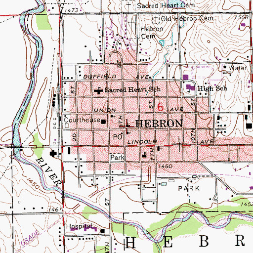 Topographic Map of Christian Church, NE
