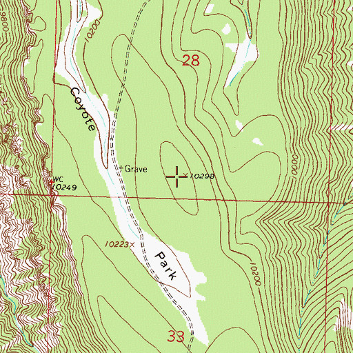 Topographic Map of Coyote Park, CO