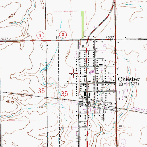 Topographic Map of Saint John Lutheran Church, NE