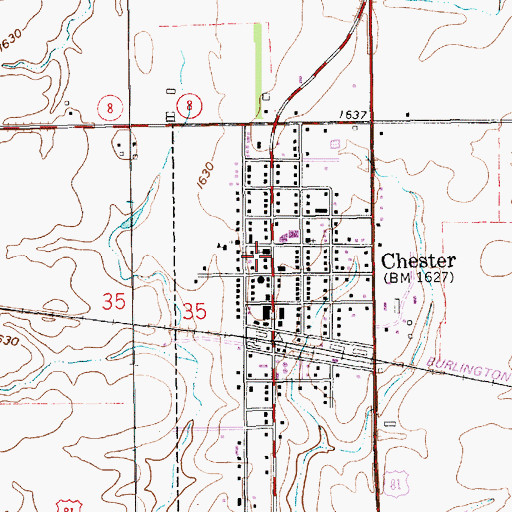Topographic Map of United Methodist Church, NE