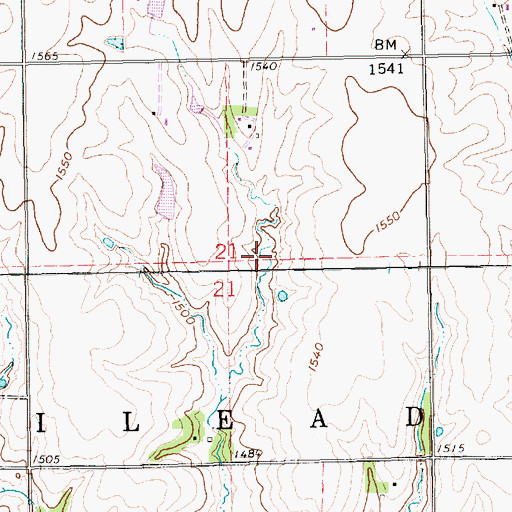 Topographic Map of Township of Gilead, NE
