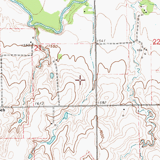 Topographic Map of Township of Kiowa, NE