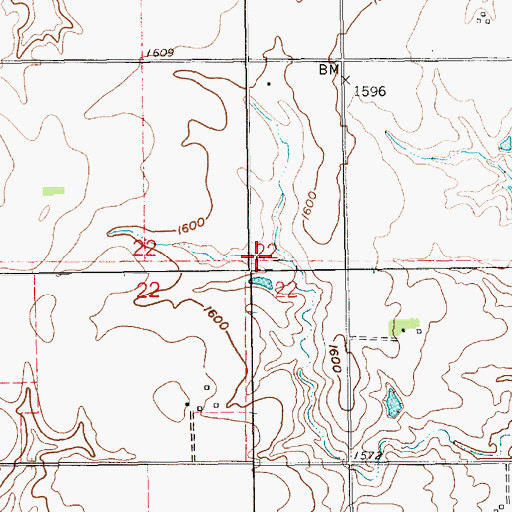 Topographic Map of Township of Deshler, NE