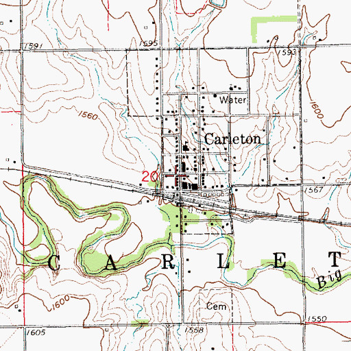 Topographic Map of Cargill Incorporated Elevator, NE