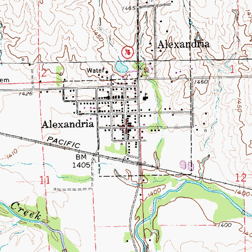 Topographic Map of Saint Mary Catholic Church, NE