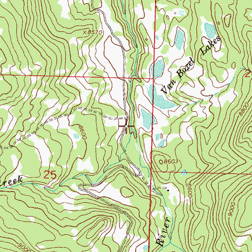 Topographic Map of Van Boxel Creek, CO