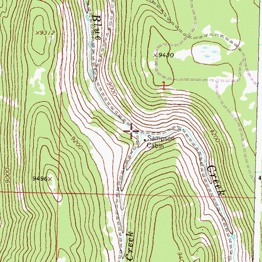 Topographic Map of Workman Creek, CO