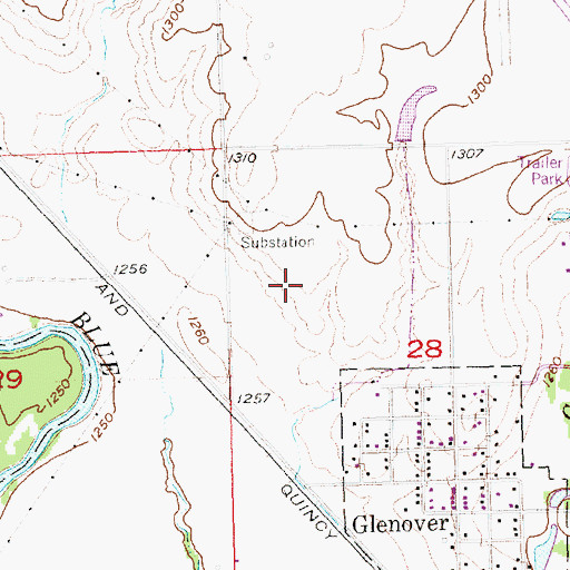 Topographic Map of Gage County Industrial Park, NE