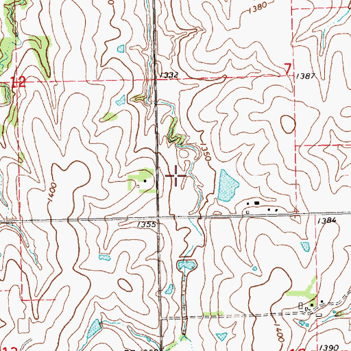 Topographic Map of Hidden Acres Golf Club, NE