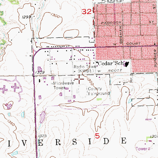 Topographic Map of Gage County Fairgrounds, NE