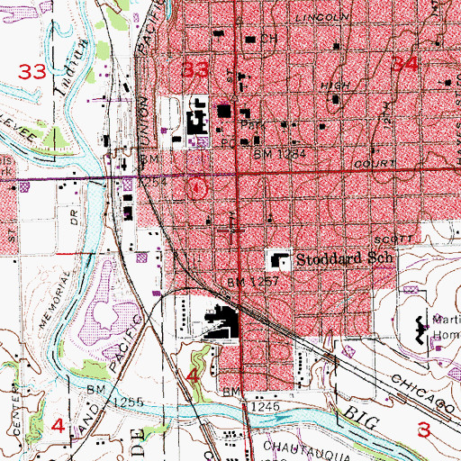 Topographic Map of Beatrice Physical Therapy Clinic, NE