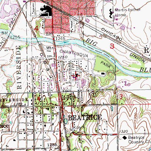Topographic Map of Parkview Center, NE