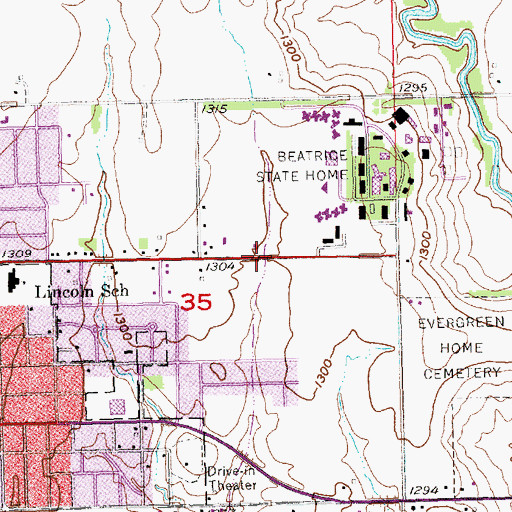 Topographic Map of Christ Community Church, NE