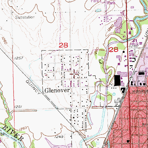 Topographic Map of Roszell Park, NE