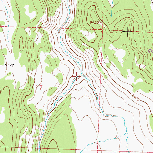 Topographic Map of Poison Draw, CO