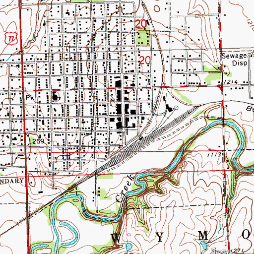 Topographic Map of Wymore Medical Clinic, NE