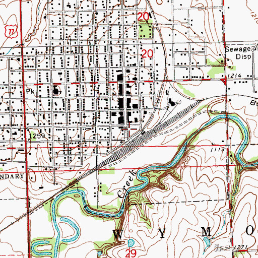 Topographic Map of Wymore Good Samaritan Center, NE