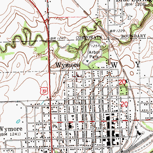 Topographic Map of Our Saviours Lutheran Church, NE