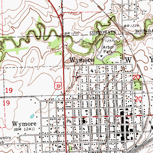 Topographic Map of United Presbyterian Church, NE