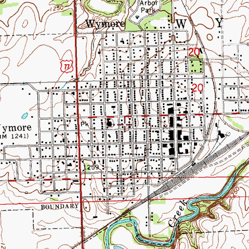 Topographic Map of United Methodist Church, NE