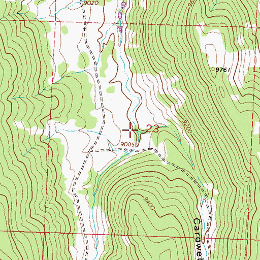 Topographic Map of Cardwell Draw, CO