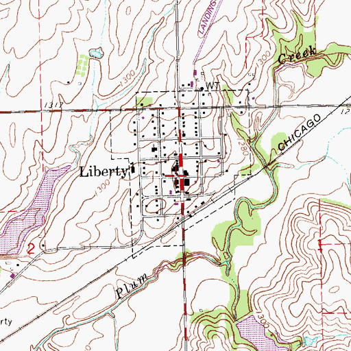 Topographic Map of Searcey Grain Company Elevator, NE
