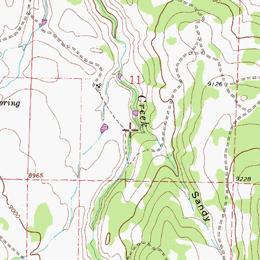Topographic Map of Sandy Draw, CO