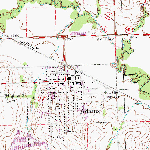 Topographic Map of Farmers Elevator Company Elevator, NE