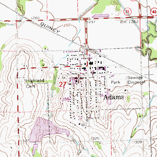 Topographic Map of United Methodist Church, NE