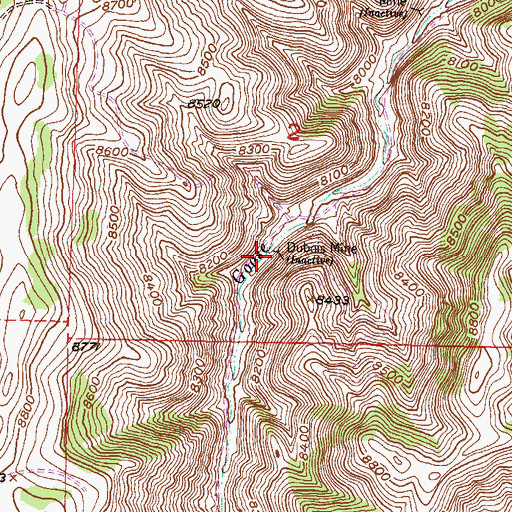 Topographic Map of Dubois Mine, CO