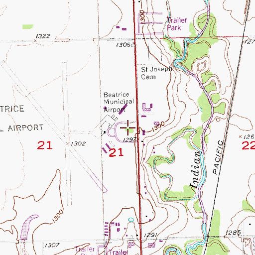 Topographic Map of Homestead Movement Historical Marker, NE