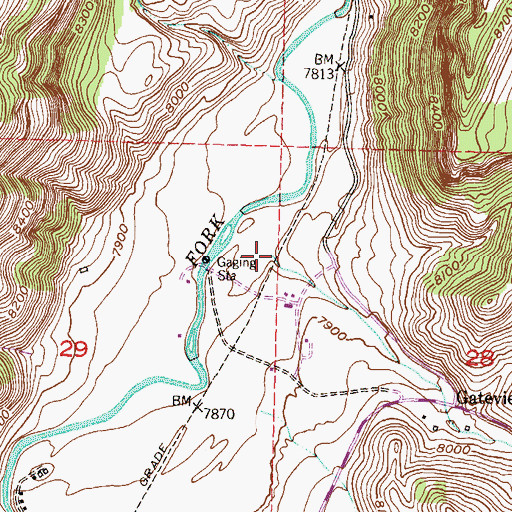 Topographic Map of Indian Creek, CO
