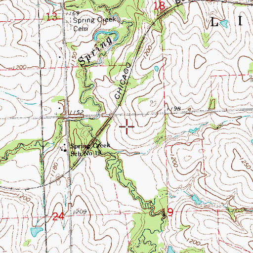Topographic Map of Township of Lincoln, NE