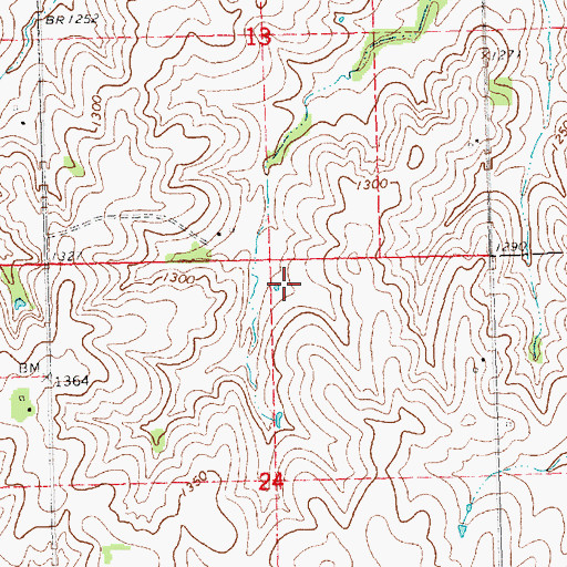 Topographic Map of Township of Vesta, NE